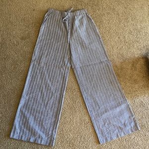 Wide leg linen pants